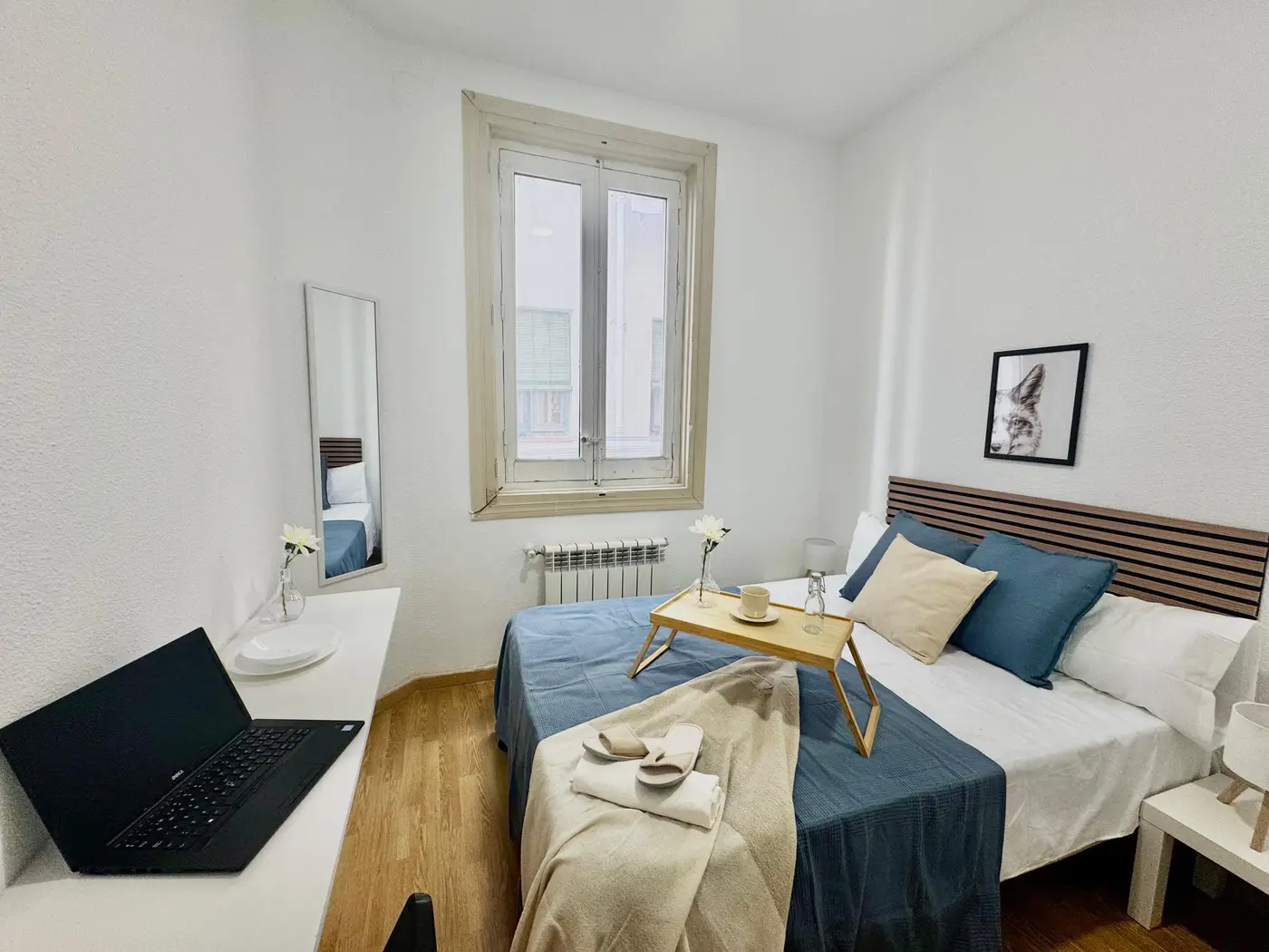 Habitación con cama doble en Plaza Olavide